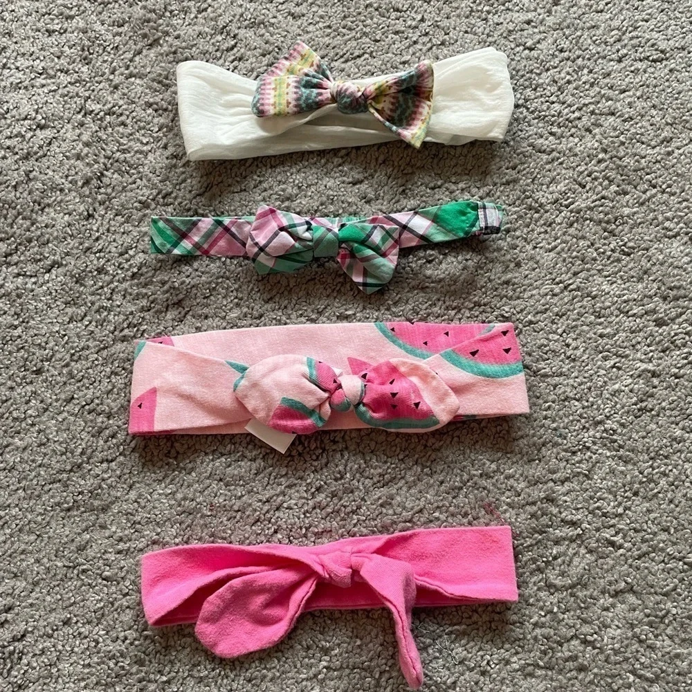 Set of 4 Watermelon Theme Infant Toddler Headbands